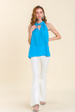 Halter Tie Sleeveless Top | Ocean