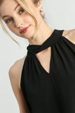 Halter Tie Sleeveless Top | Black