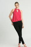 Halter Tie Sleeveless Top | Fuchsia