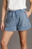 Washed French Terry Shorts | Blue