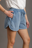 Washed French Terry Shorts | Blue