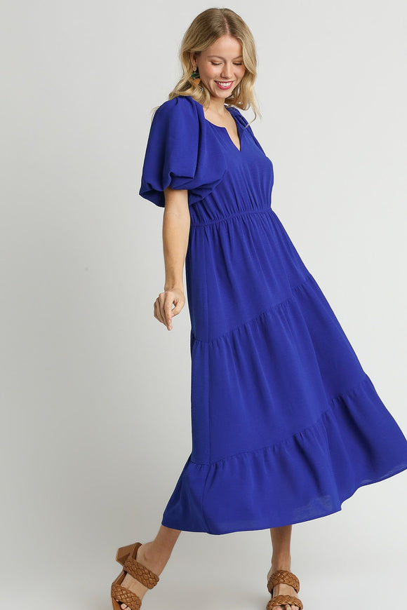 Asymmetrical Midi Dress | Sapphire