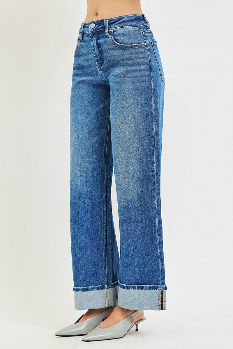Risen Jeans | Slouchy Wide Leg Cuffed