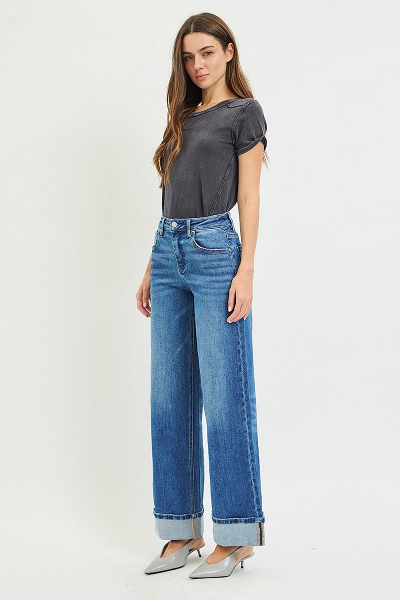 Risen Jeans | Slouchy Wide Leg Cuffed