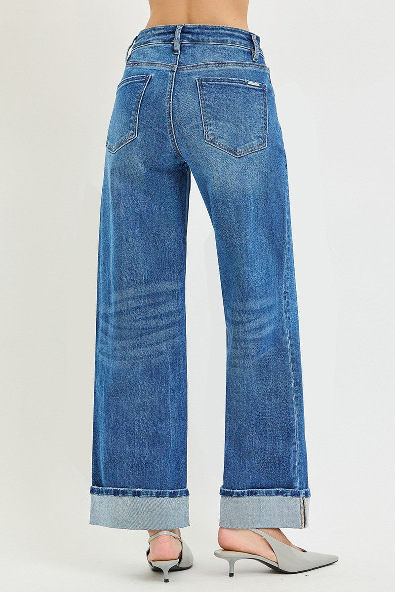 Risen Jeans | Slouchy Wide Leg Cuffed