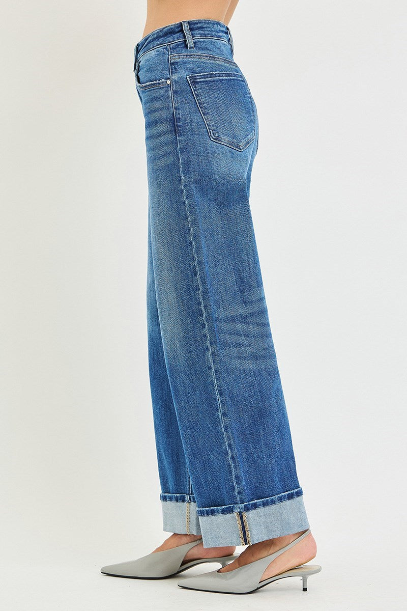 Risen Jeans | Slouchy Wide Leg Cuffed