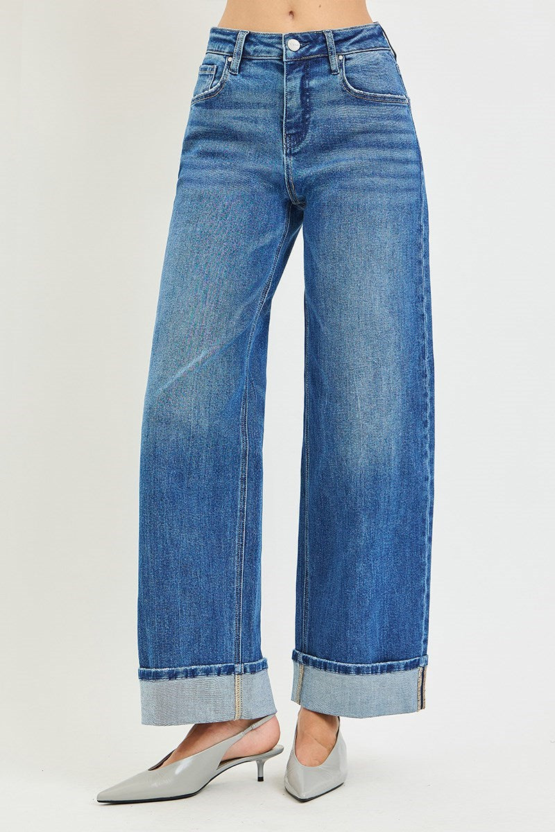 Risen Jeans | Slouchy Wide Leg Cuffed