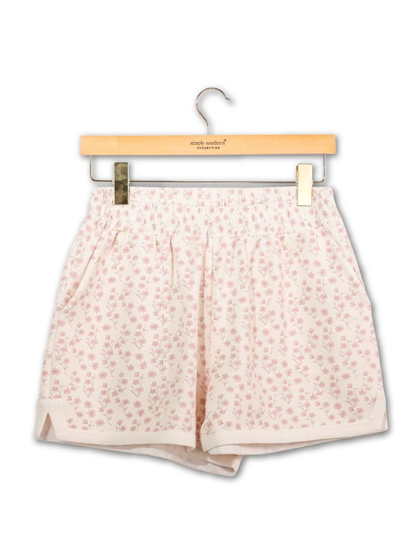 Luxe Floral Tank+Pintuck Short Set | Blush