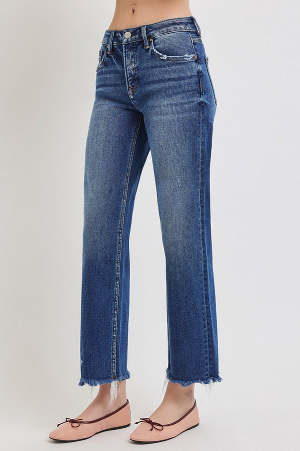 Risen Jeans | Tummy Control Mid Rise Ankle Straight