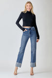 Risen Jeans | High Rise Straight Cuffed Relaxed
