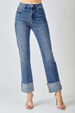 Risen Jeans | High Rise Straight Cuffed Relaxed