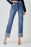 Risen Jeans | High Rise Straight Cuffed Relaxed