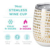 Swig Stemless Wine Cup 14 oz. | Glamazon Gold