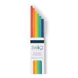 Retro Rainbow | Reusable Tall Straw Set | Swig
