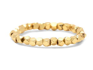 PURA VIDA Ring | Gold Bead Stretch