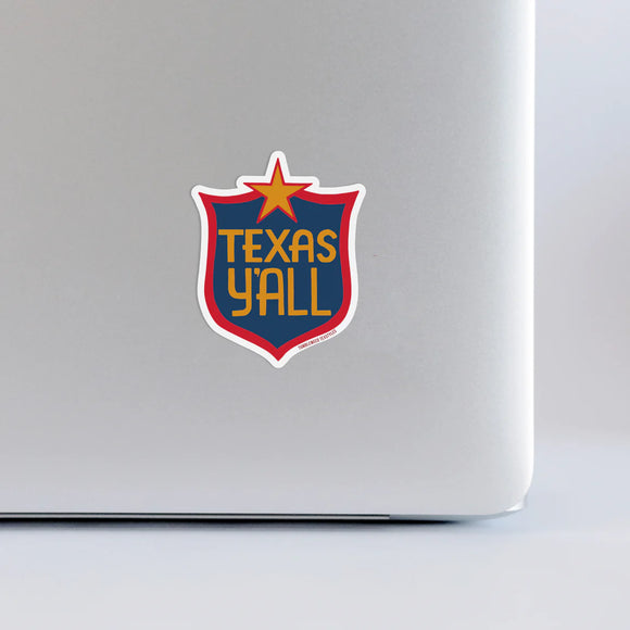 Texas Y'all Shield | Sticker