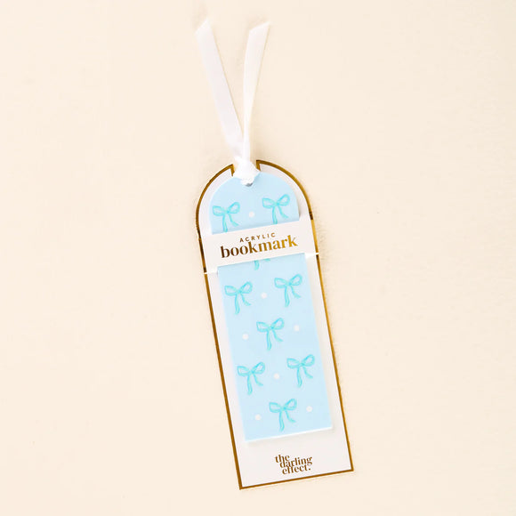 Acrylic Bookmark | Blue Bows