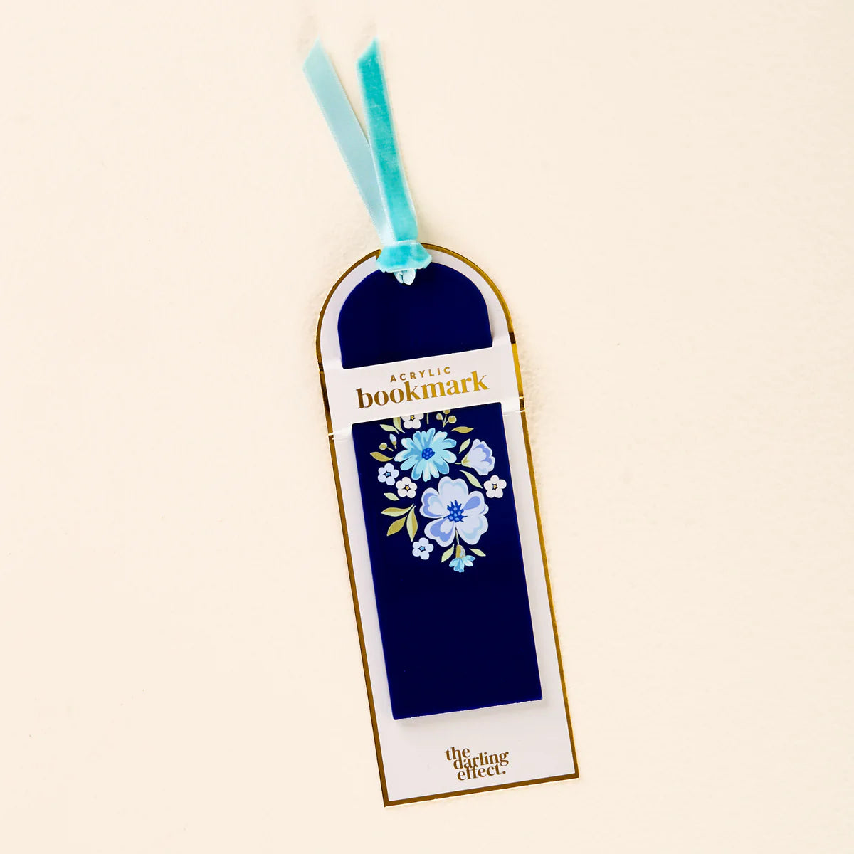 Acrylic Bookmark | Dainty Floral Navy