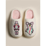 Nutcracker & Ornament | Christmas Fuzzy Slippers