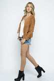 Suede Fringed Western Jacket | Camel