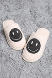 Comfy Luxe Happy Face Slippers | Black