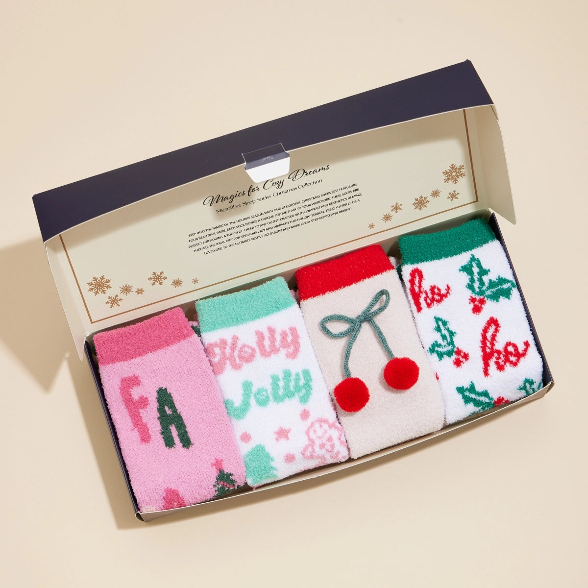 Holly Jolly | Christmas Socks 4pk Bundle Set