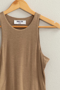 Sleeveless Tank Bodysuit | Mocha Brown