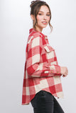 Plaid Flannel Top | Red