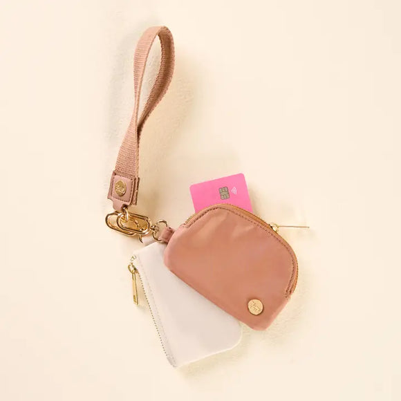 Dynamic Duo Wristlet Pouches | Beige