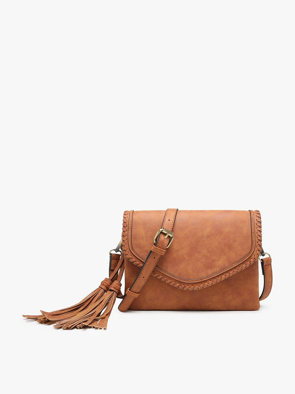 Sloane Vegan Leather Bag | Suede Dark Ginger