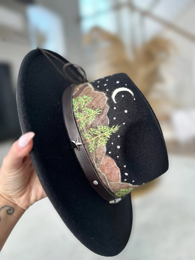 Star Leather Hat Band | Dark Brown