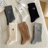 Assorted Embroidered Bow Socks