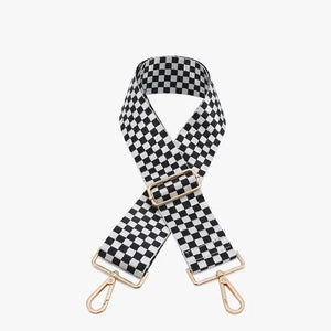 Adjustable Guitar Strap | Checkered Black/White