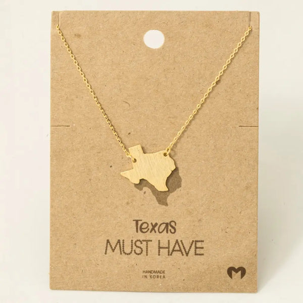 Texas Brushed Necklace | Gold/Silver
