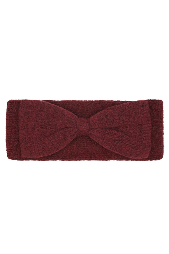 C.C. Bow Knit Head Wrap | Burgundy