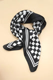 Silky Wild Rag Scarf | Black Checker