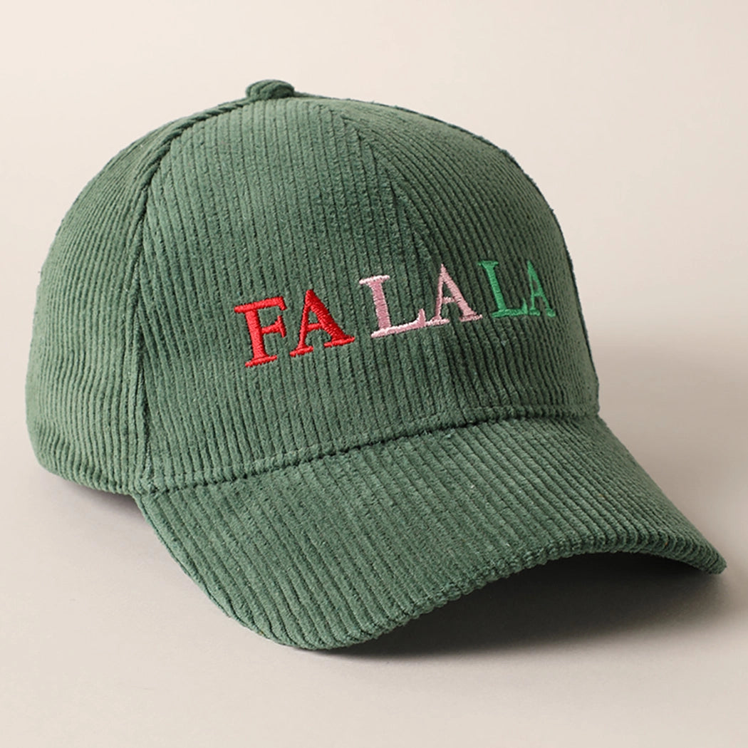 Fa La La Corduroy Cap | Sage Green