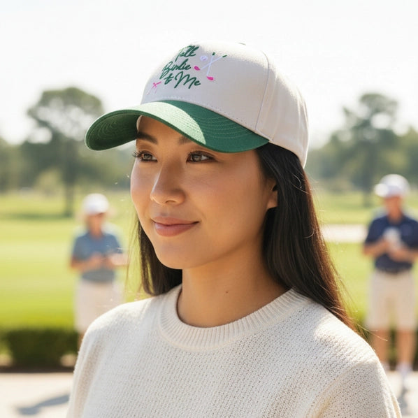 Talk Birdie To Me Canvas Cap | Cream/Green