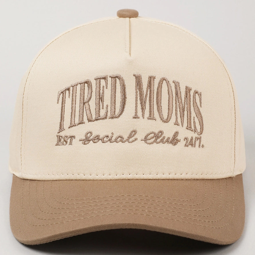 Tired Moms Club Trucker Cap | Beige