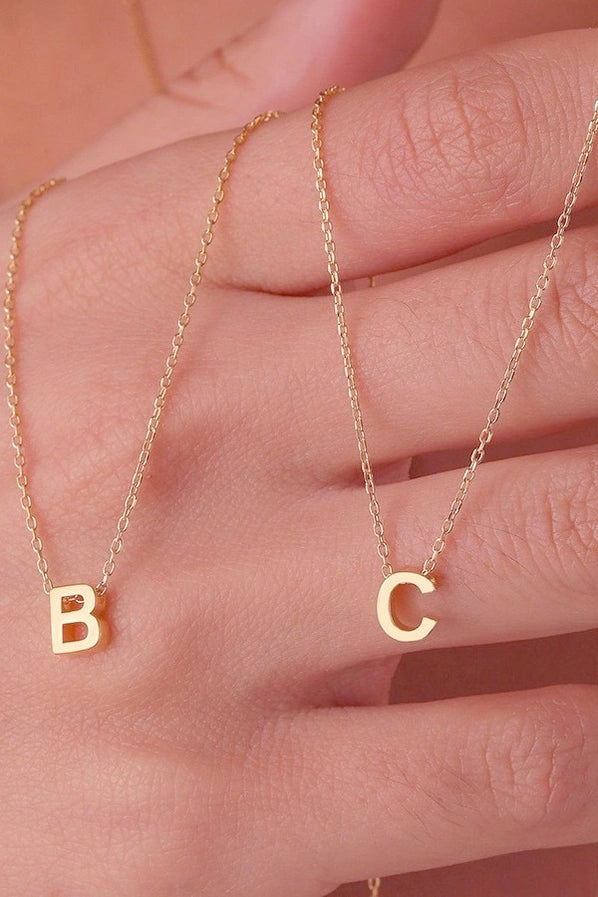 Gold Initial Necklace | Various