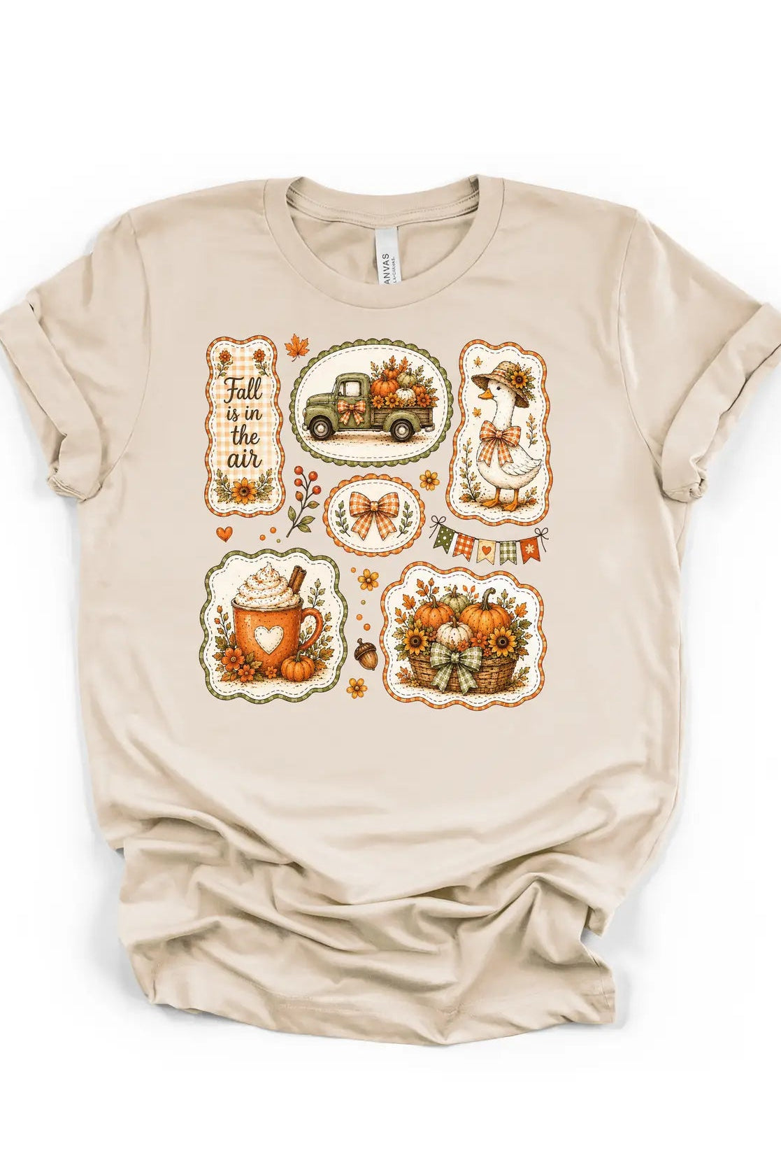 Fall Floral Farm Collage Tee | Dust