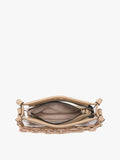 Jessica Clear Vegan Leather Crossbody | Taupe