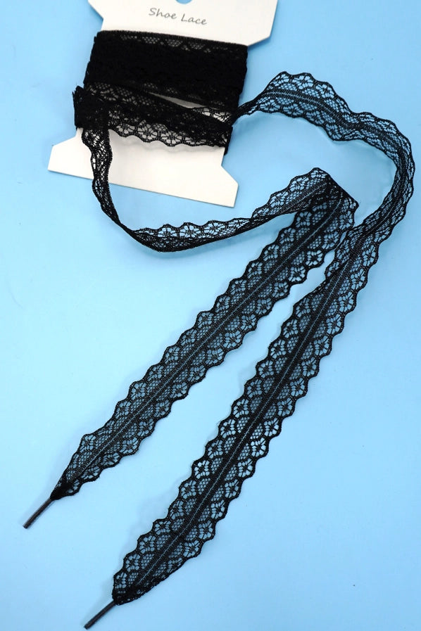 Chantilly Lace Shoe Laces | Black