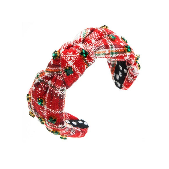 Plaid Red | Christmas Embellished Headband