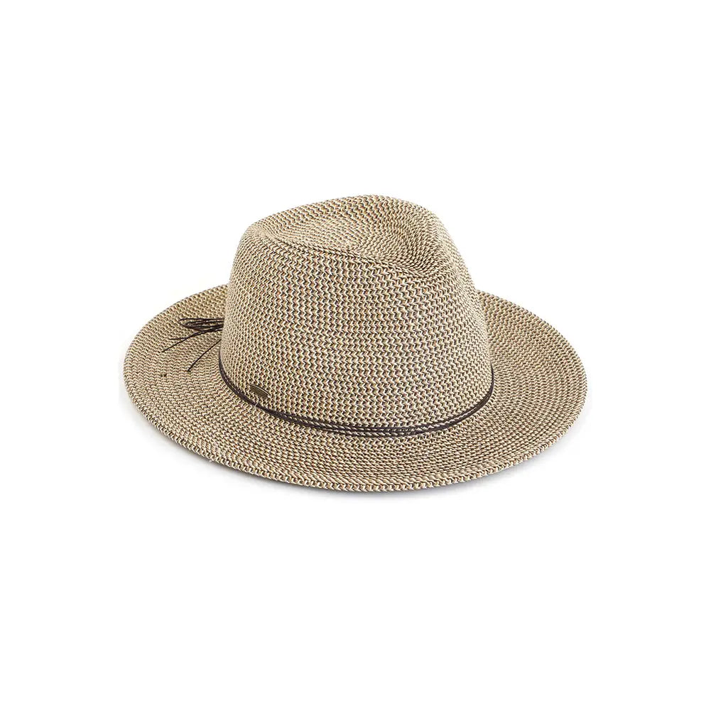 C.C Gold Shimmer Panama Hat | Brown
