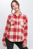 Plaid Flannel Top | Red