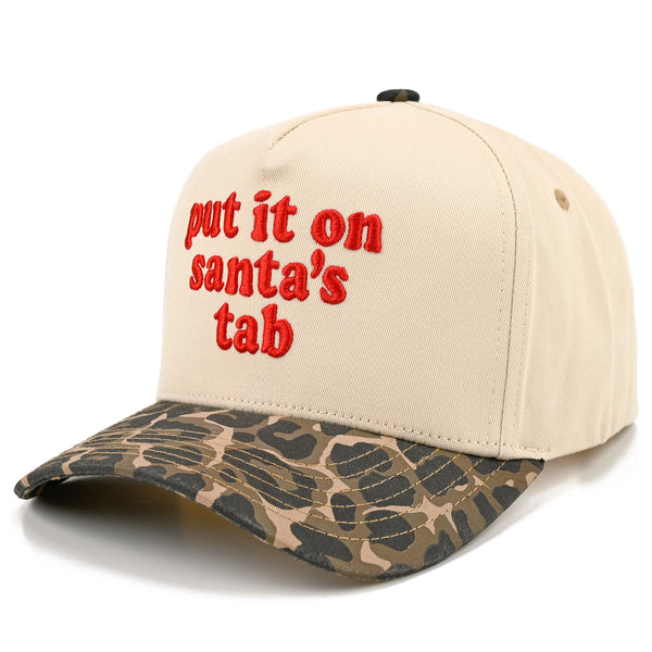 Put It On Santa's Tab Canvas Cap | Leopard
