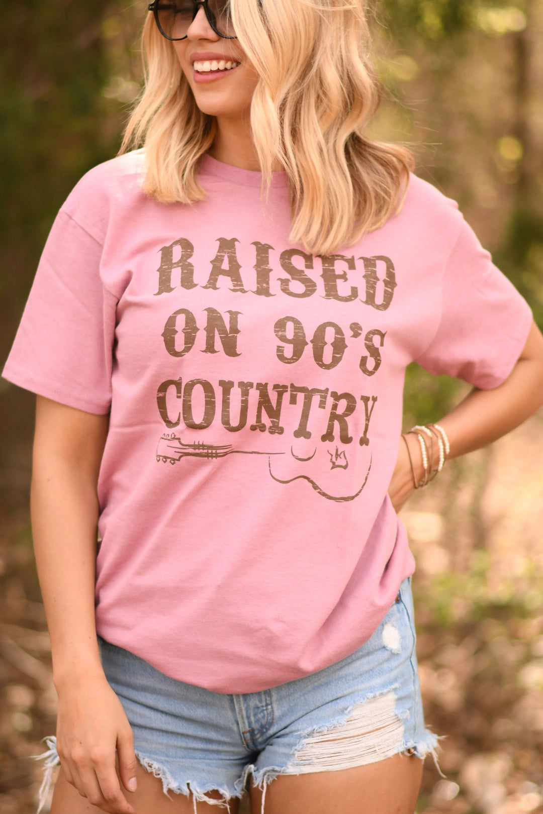 Raised On 90s Country Tee | Blush