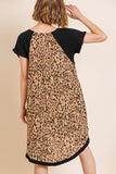 Leopard Linen Fishtail Dress | Black