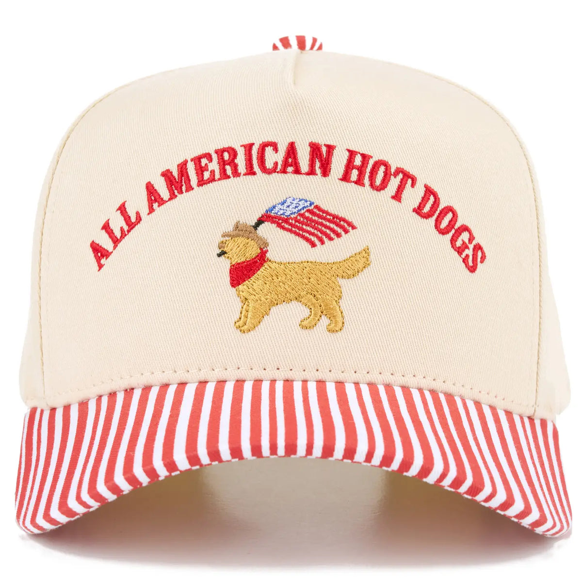 All American Hot Dogs Trucker Cap | Red Stripe